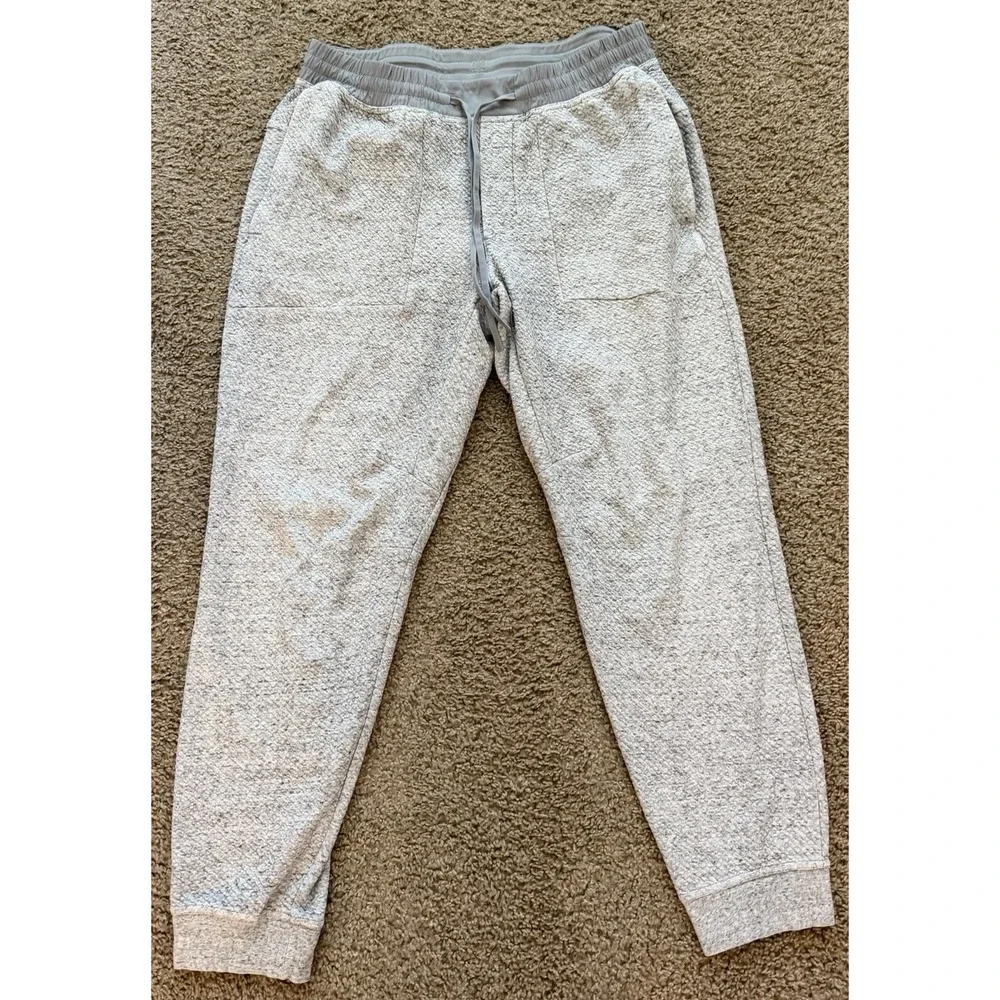 Lululemon Men's At Ease Joggers Heathered Melody Light Grey Size XL
